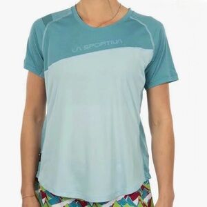 LA SPORTIVA Running Tee Shirt Womens Size XL Blue Activewear Lightweight NWT